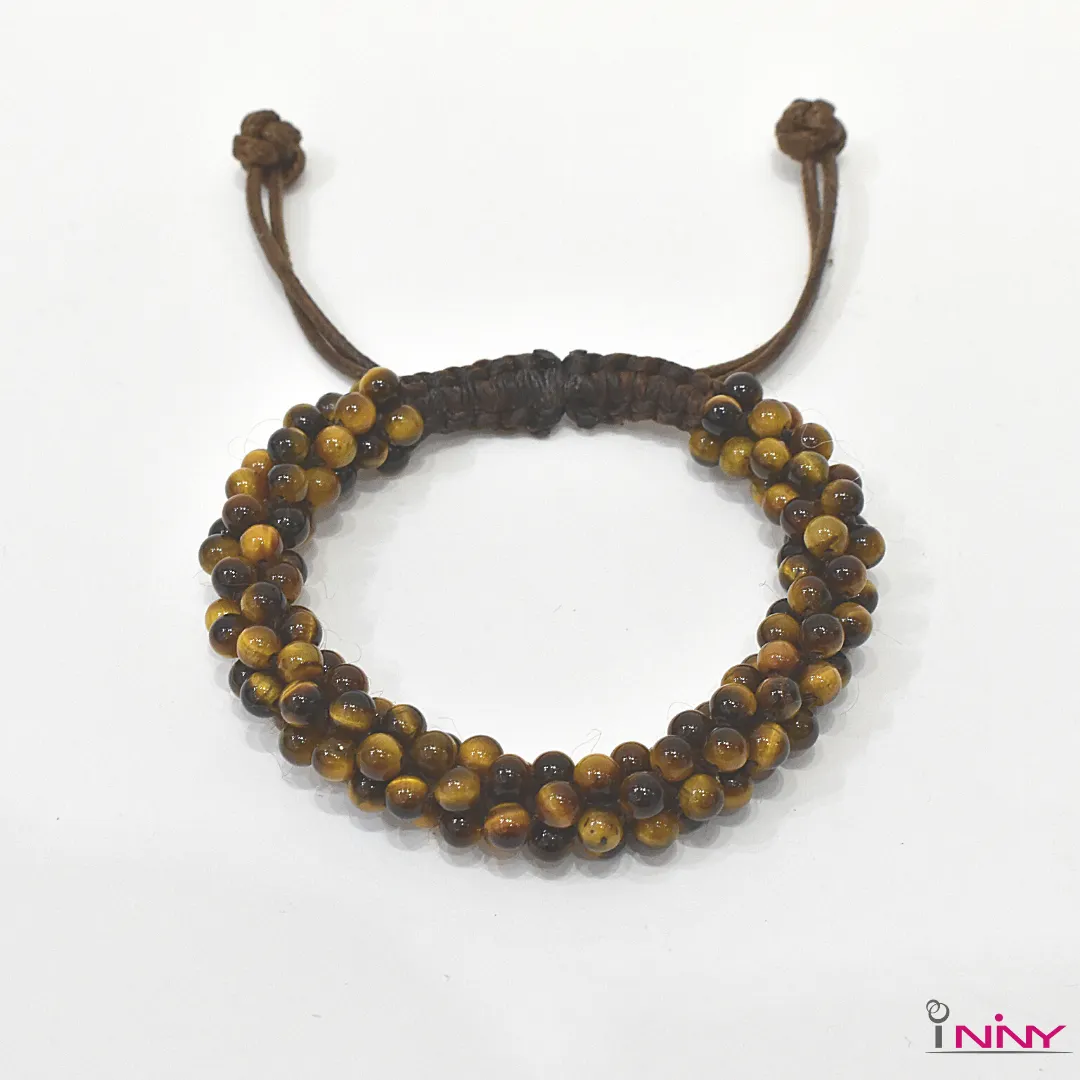 Tiger's Eye Beading Twisted Bracelet