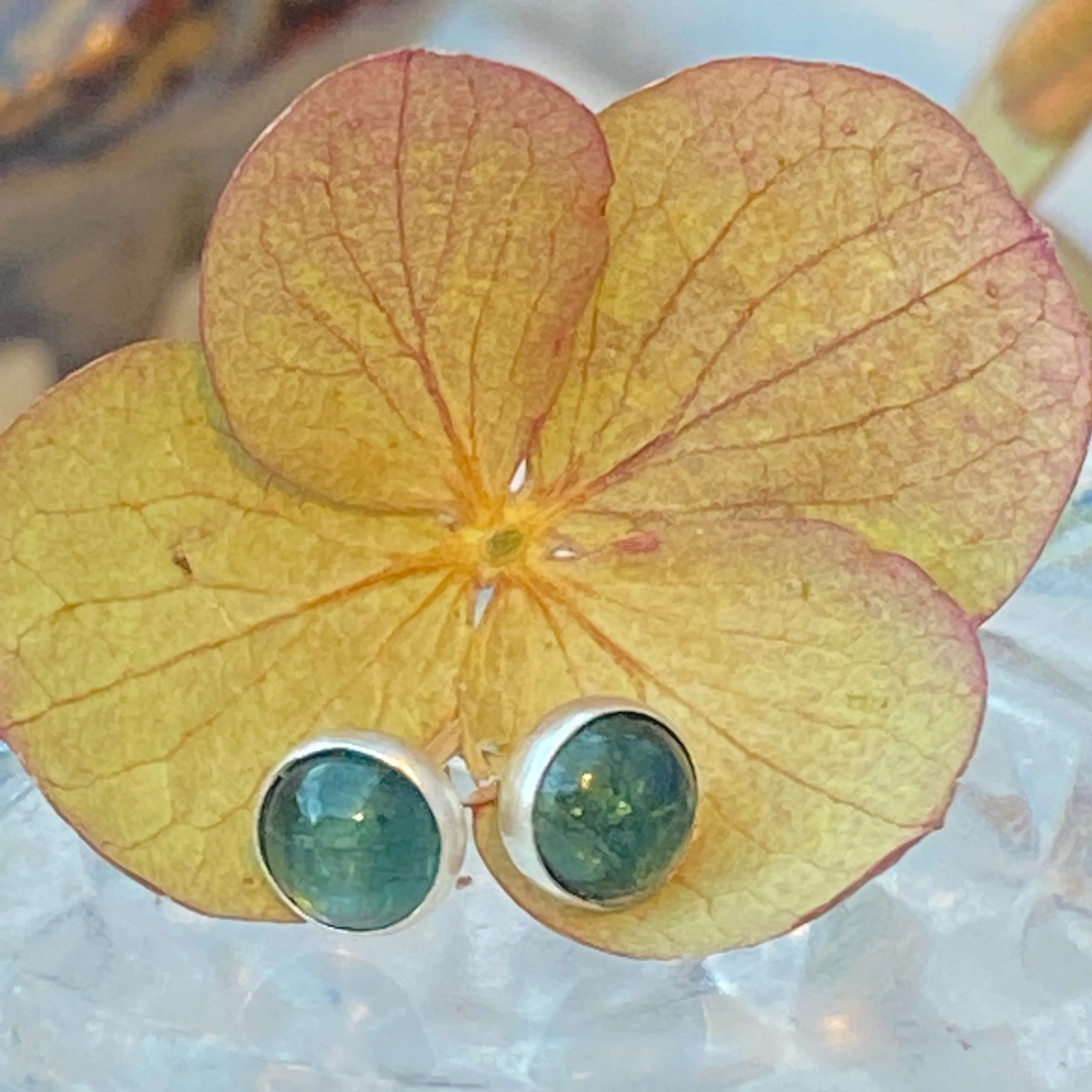 Tiny Stone Post Earrings