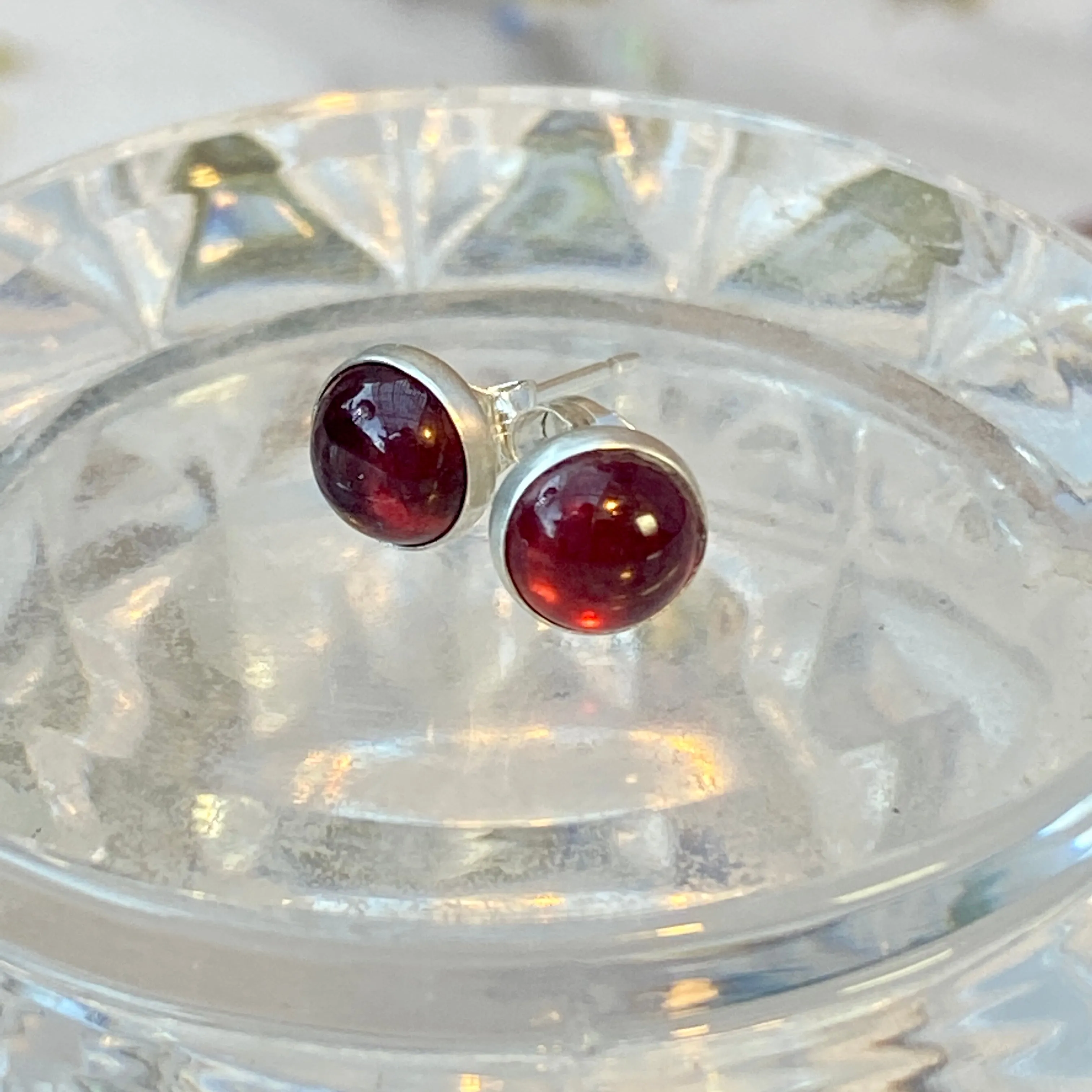 Tiny Stone Post Earrings