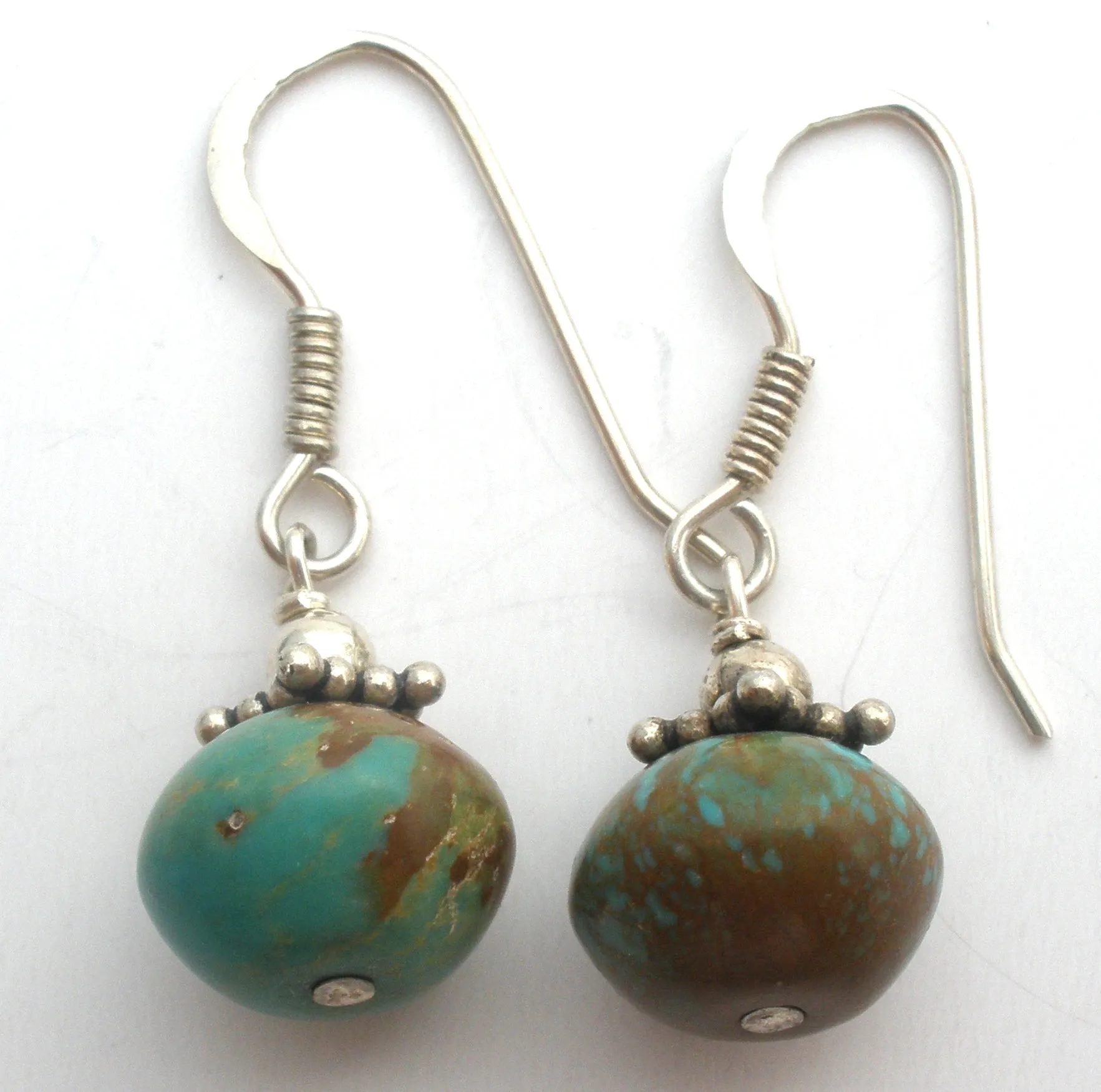 Turquoise Pendant & Earrings Sterling Silver