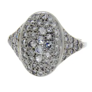 Vintage 1960s Pavé Diamond Cocktail Ring