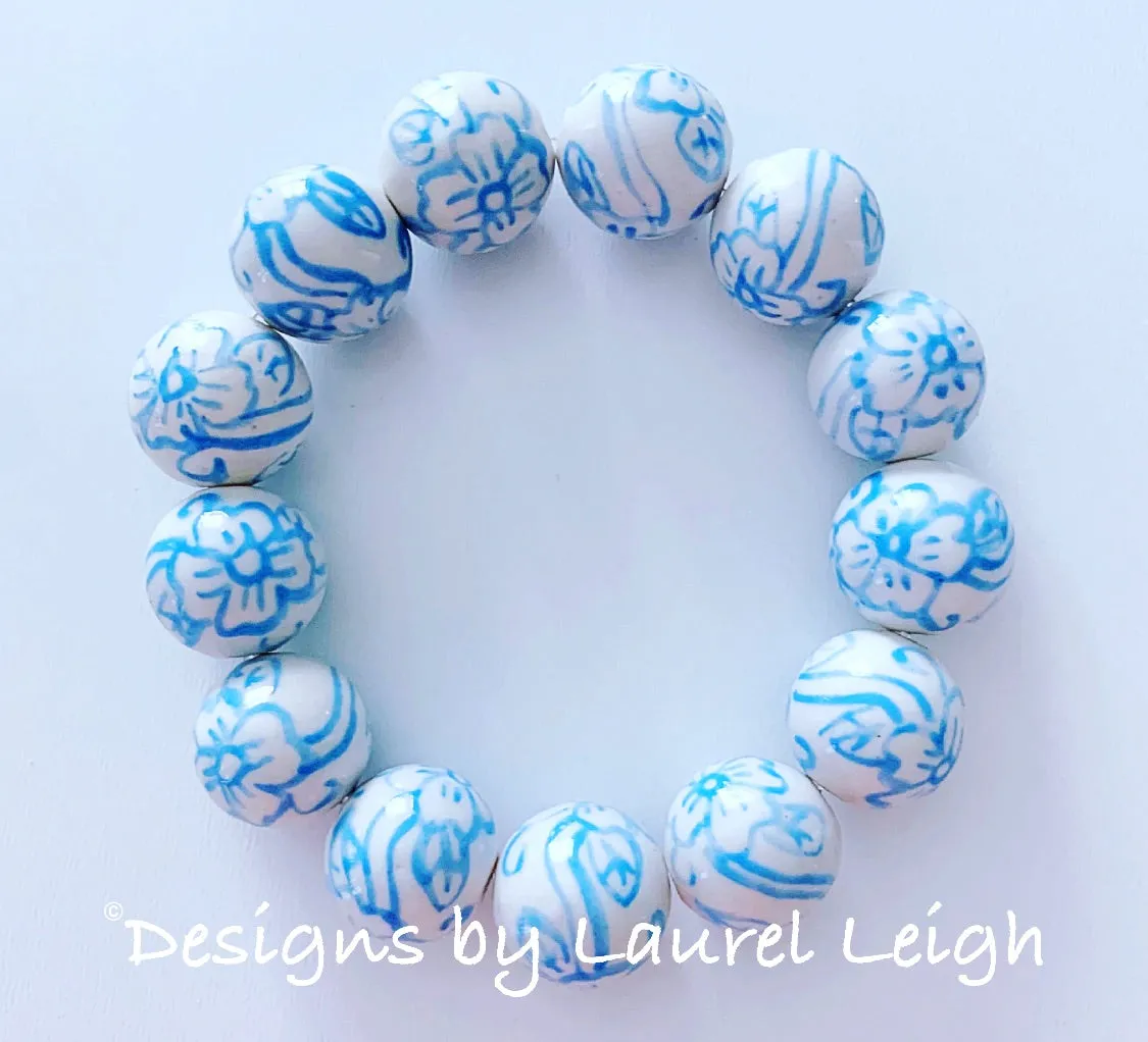 Wedgwood Blue Chinoiserie Floral Bracelet