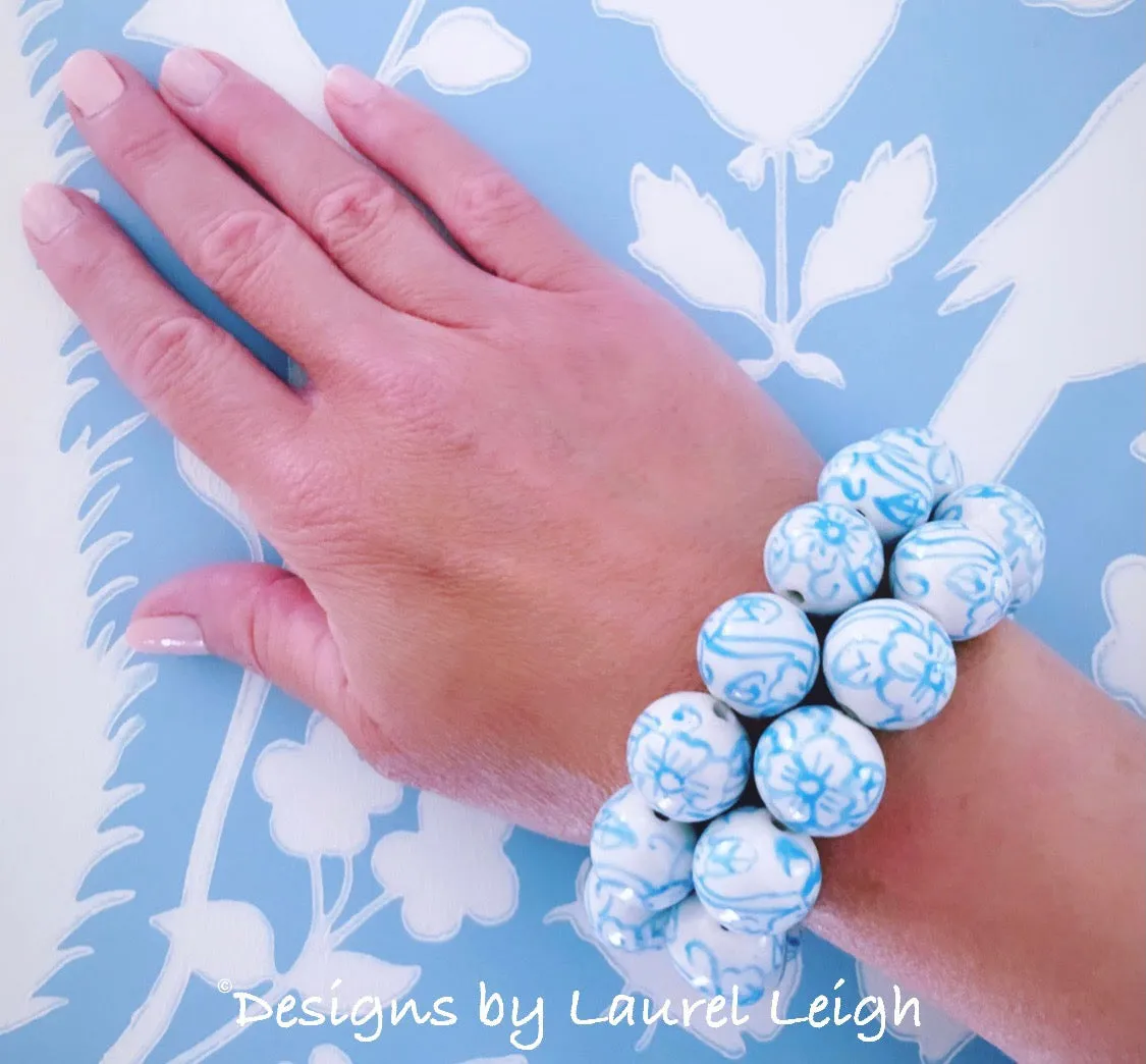 Wedgwood Blue Chinoiserie Floral Bracelet