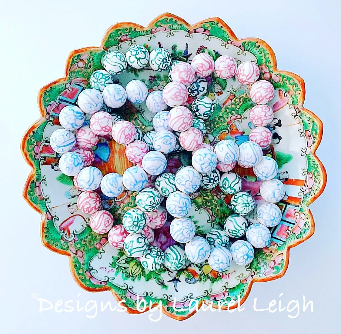 Wedgwood Blue Chinoiserie Floral Bracelet