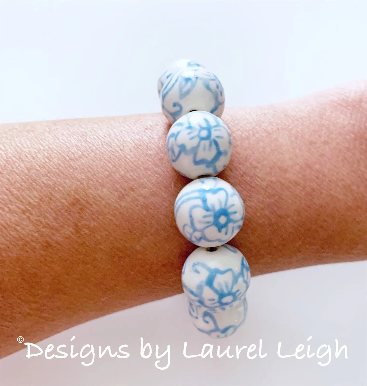 Wedgwood Blue Chinoiserie Floral Bracelet